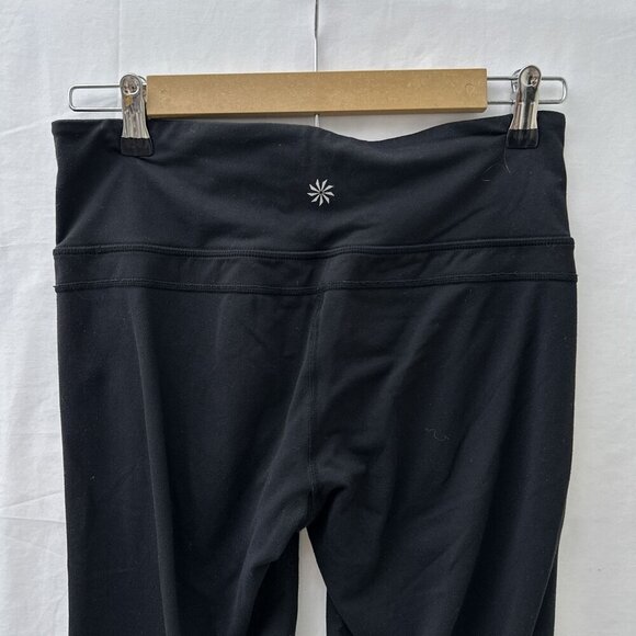 Athleta Yoga Straight Up‎ Capri Pants 983309 Activewear Stretch Black Women M - Picture 4 of 12